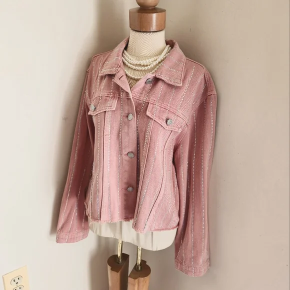 JULIANA'S BOUTIQUE COUNTRY WESTERN PINK BLING JACKET - Picture 2 of 7